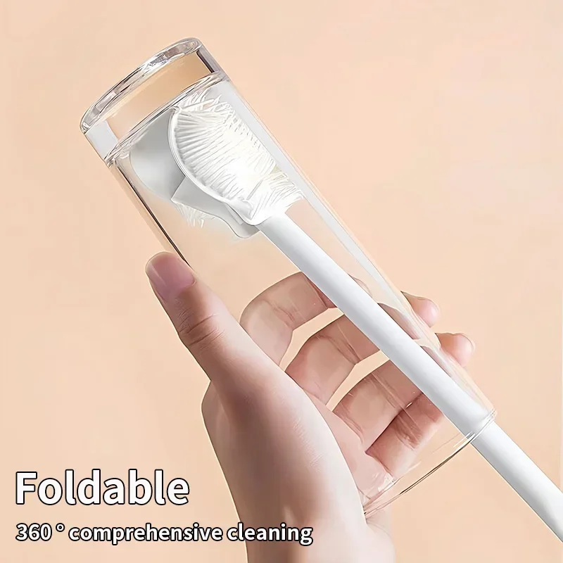 

Silicone Bottle Brush Long Handle Drink Bottle Cleaning Brush for Flasks Vases and Glassware Cleaning Cup Brush Cleaning Tools