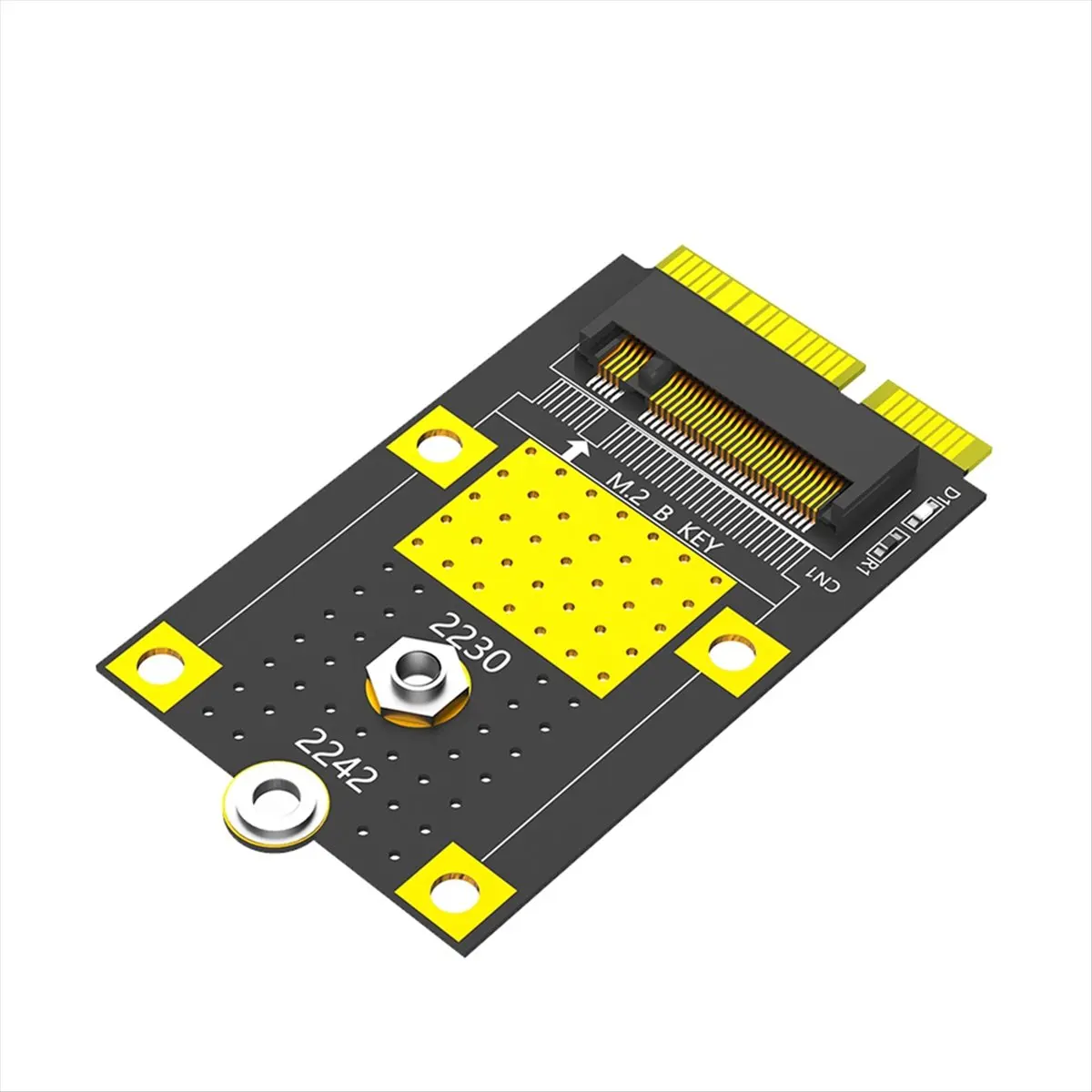 AAAE MSATA to M.2(NGFF) Key B Adapter for 2230/2242 SSD Card Adapter for Multi-System PCS