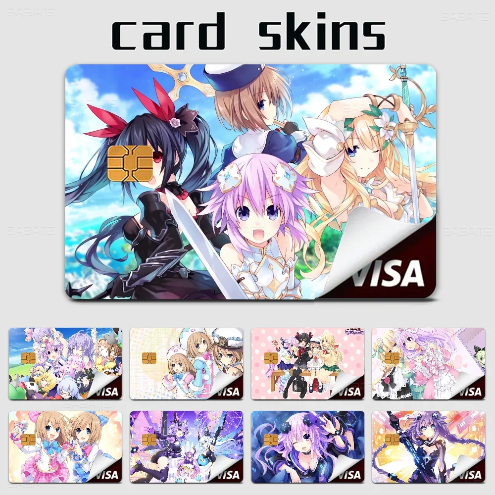 Hyperdimension Neptunia Anime Young Creidt Card Debit Card Sticker Film Case Front Tape For Small Big Chip No Chip