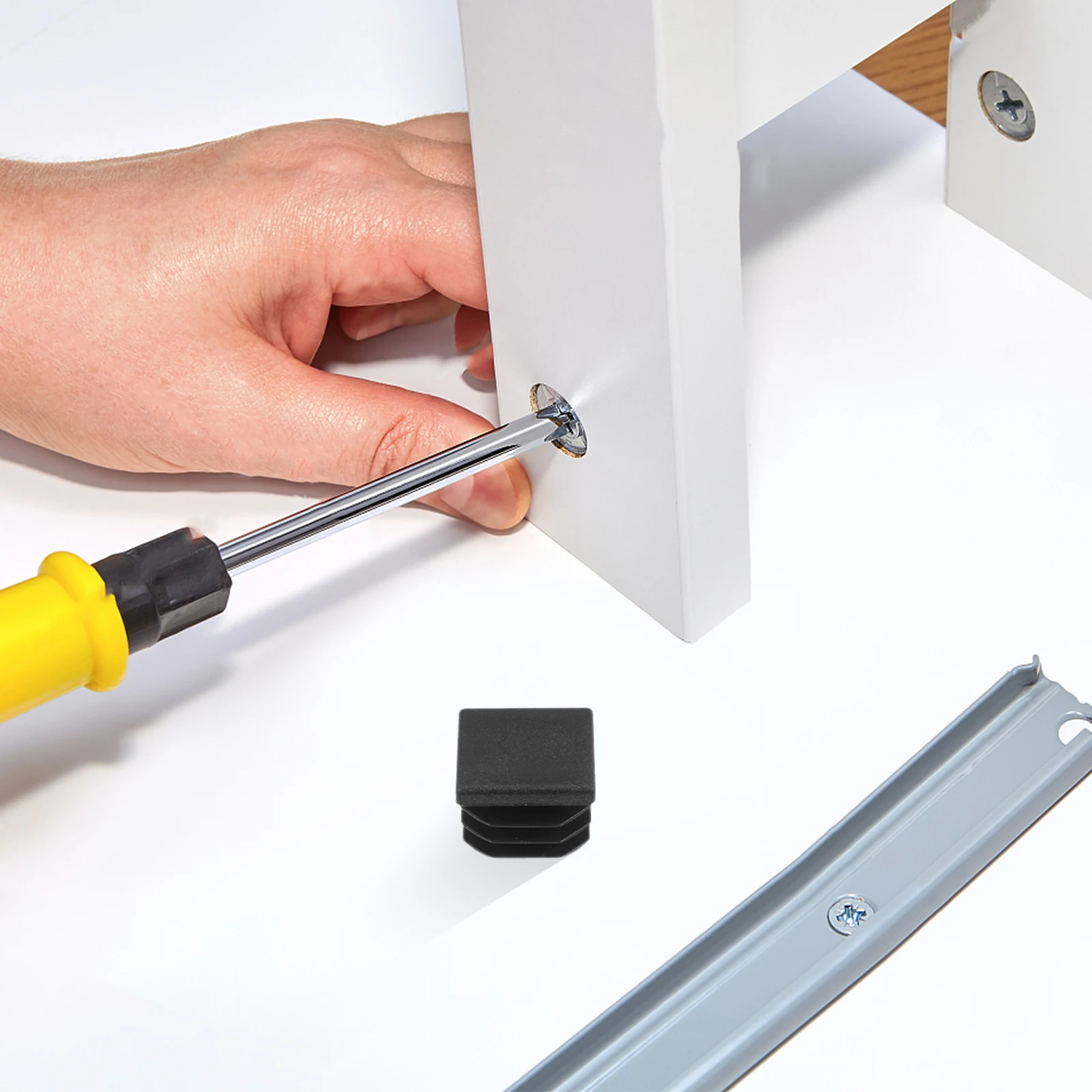 20 pezzi tappi inserti in plastica antiscivolo tappi terminali per guardrail corrimano scale mobili tubi protezione post