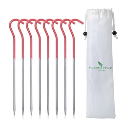 Boundless Voyage Titanium Alloy Tent Pegs Hooks Garden Stakes Outdoor Camping Tent Travel Ground Tent Nail 165mm