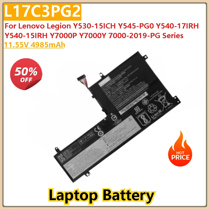 11.55V 4985mAh L17C3PG2 بطارية الكمبيوتر المحمول لينوفو الفيلق Y7000 1060 Y7000P Y530 Y730 L17M3PG2 L17M3PG1 L17C3PG1 L17L3PG1