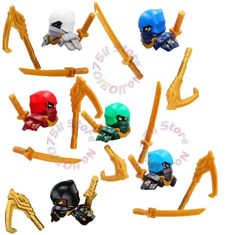 Мультяшная ТВ-игрушка Elemental Bricks Ninja Anime Toys Lloyd Jay Kai Zane Nya Cole Dareth Masters Строительные блоки Куклы Детские подарки