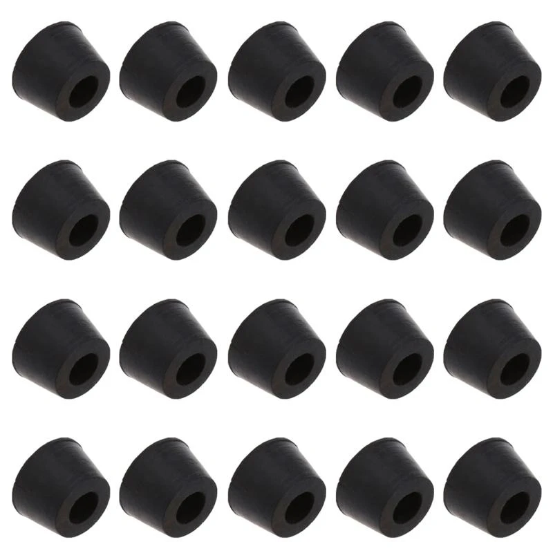 F92C 20 Pcs Rubber Instrument for Case Non-slip Cabinet Box Foot Bumpers Feet 17x10x1