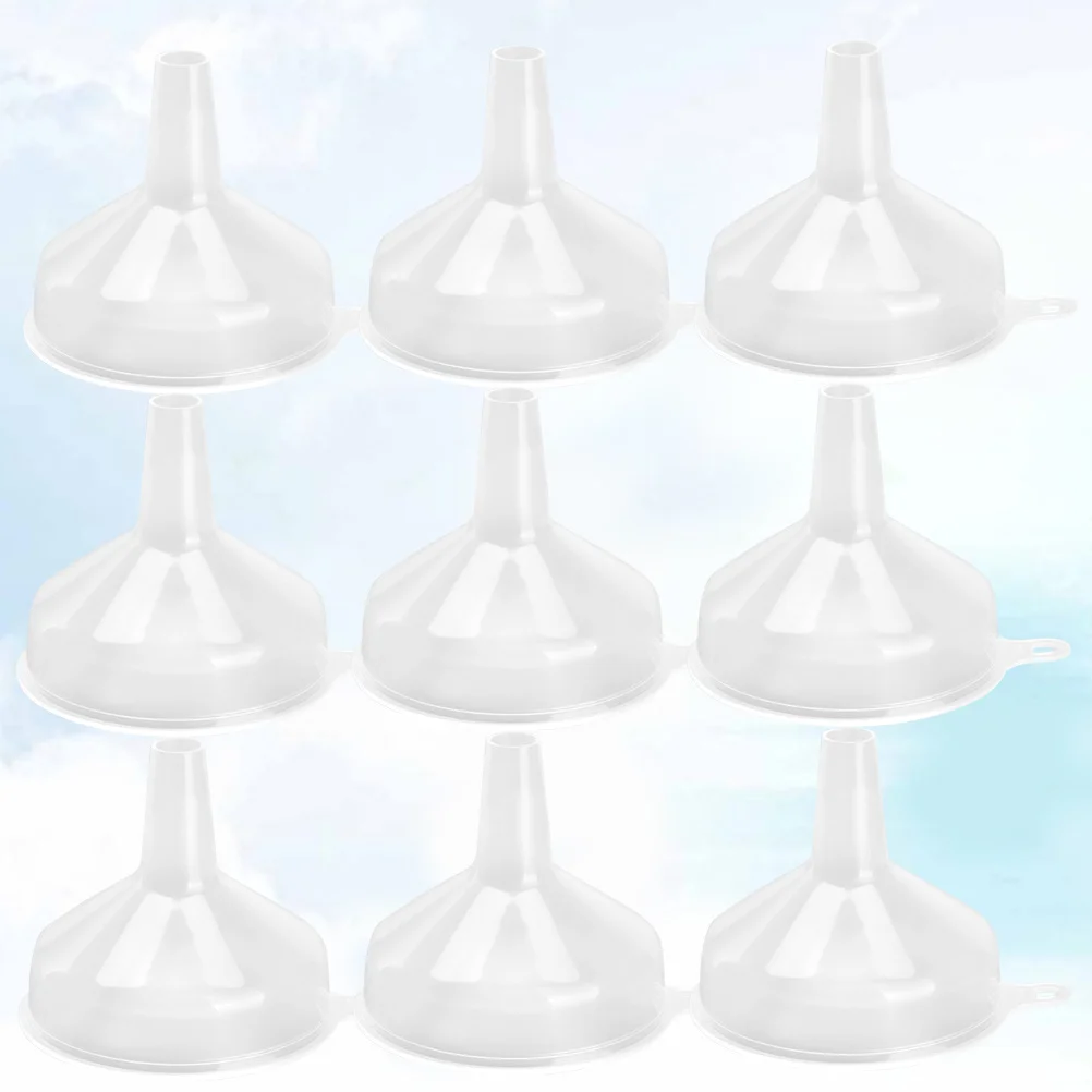 

50Pcs Funnel Small Plastic Liquid Transfer Funnel for Essential Oils Lotions Baby Care Filling Bottles Lab Kitchen