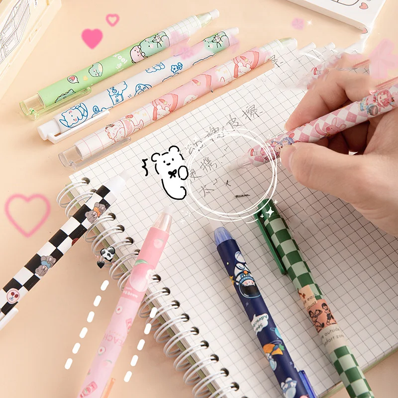 

Pen Shape Eraser for School Students Cute School Rubbers Cartoon Novelty Stationery Kawaii Supplies Accessories