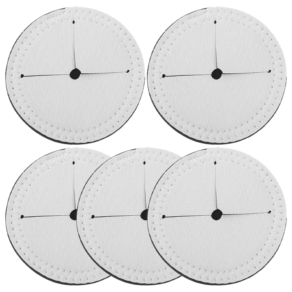 

5 шт. стеклянные теплопередающие коврики, белый материал для дайвинга, наборы для напитков с круглой основой, коврик для стола, сублимационная крышка «сделай сам»