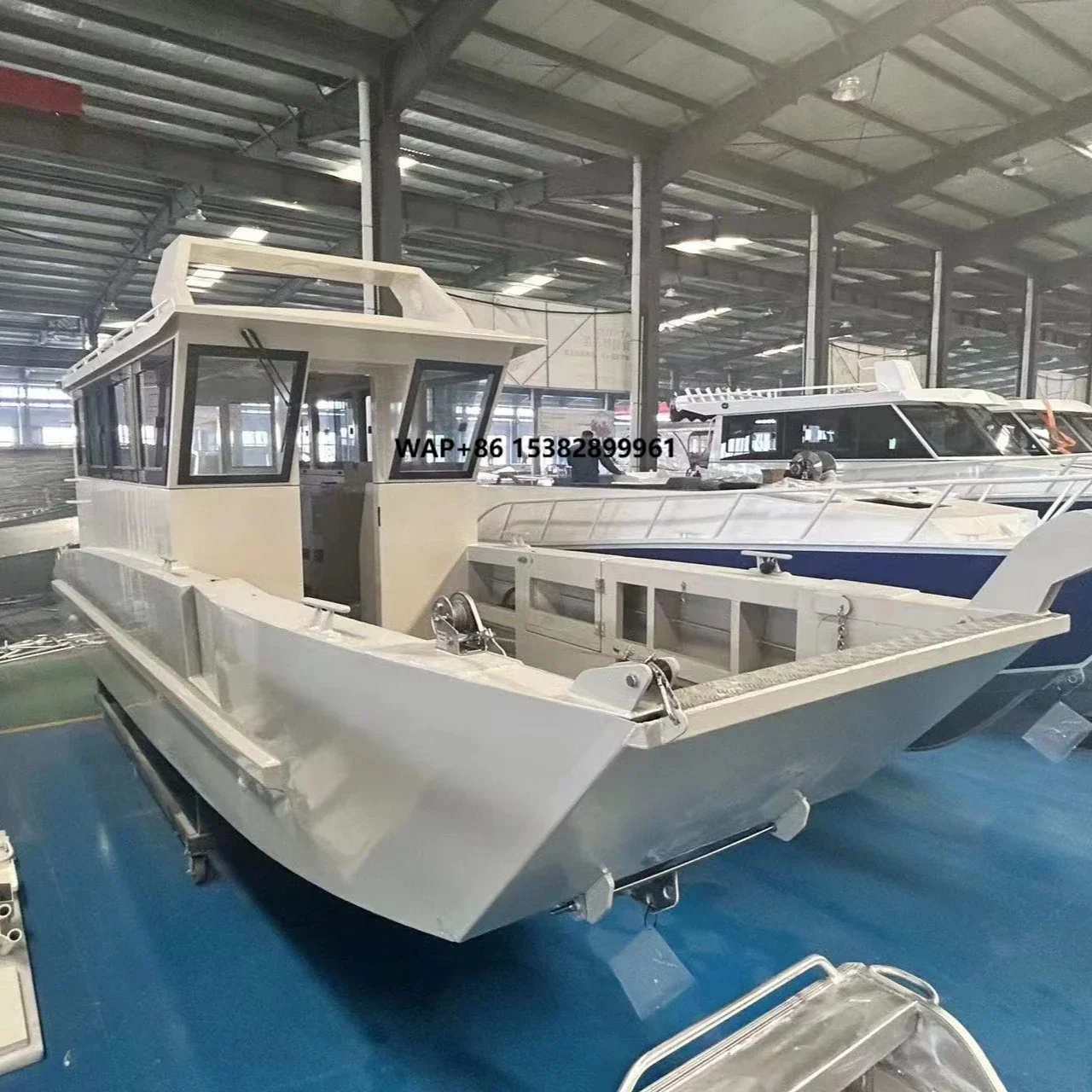 9m*3m Landing Craft Aluminum Work Boat with Big Cabin Crew Trailerable Work Boat