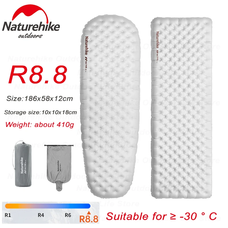 

Naturehike R8.8 Air Mattress Ultralight Portable Inflatable Sleeping Pad Thicken Cushion Camping Travel Hiking Mat High R Value