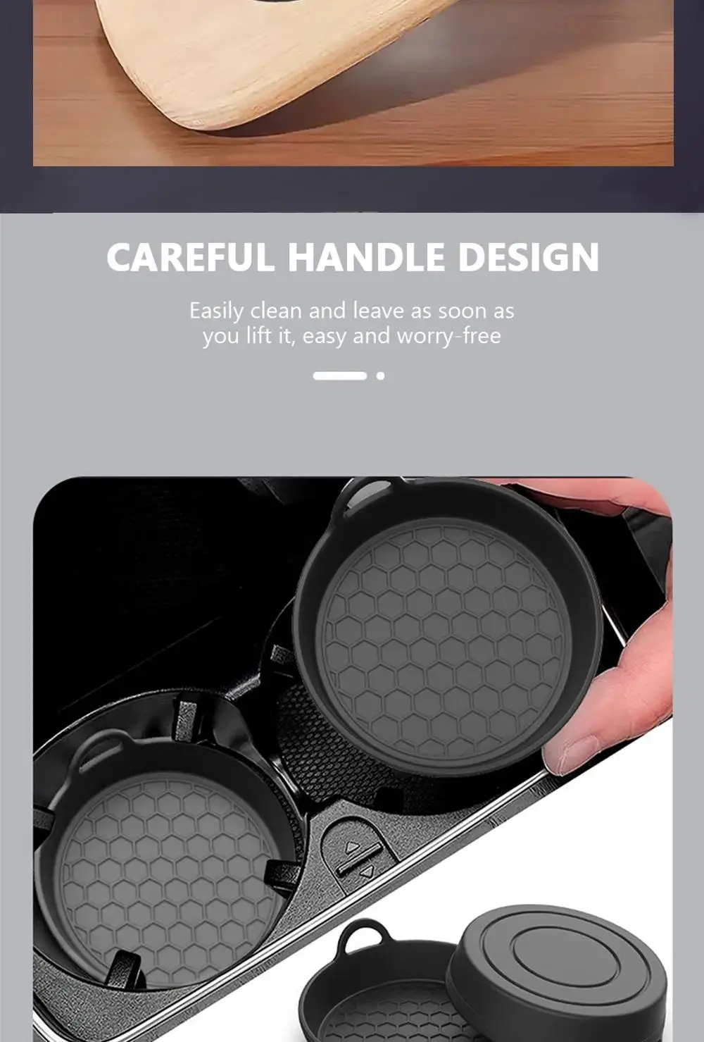 2Pcs Anti-Slip Untersetzer für Auto Stabile Food Grade Silikon Gel Trinken Halter Pad Universal Auto Tasse Halter untersetzer Stille Tasse Pad – Detail 5