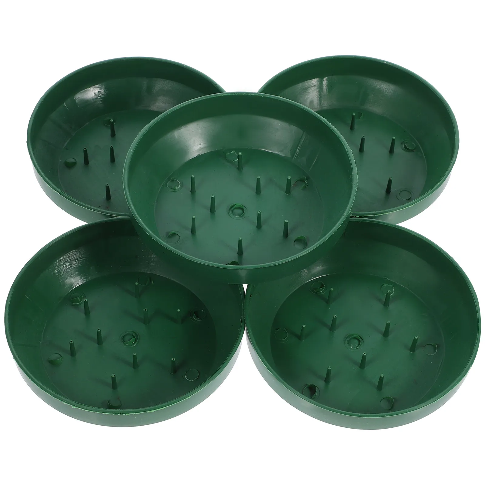 

10Pcs Round Pin Holder Flower Mud Tray Plastic Foam Trays Flower Arrangement Supplies Floral Foam Tray Reusable Stylish Design