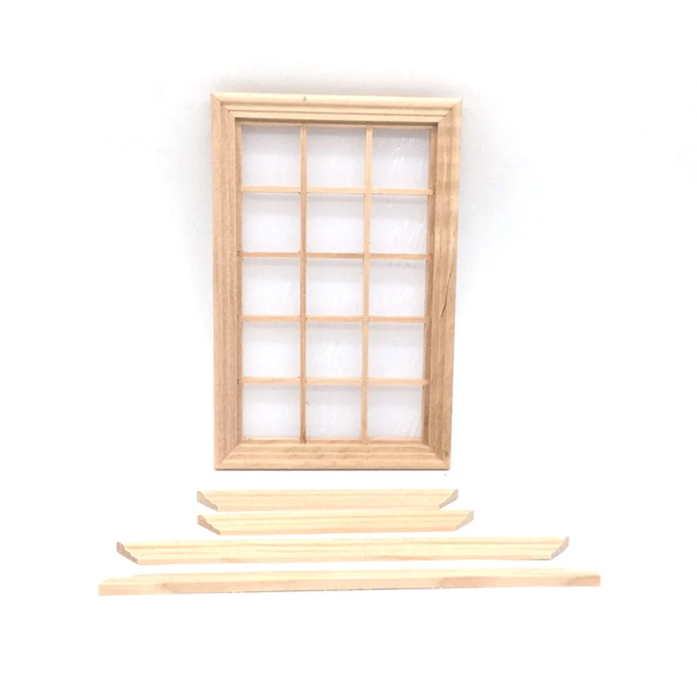 

1/12 миниатюрный кукольный домик, деревянная дверь «сделай сам», с 15 решетками, мини-мебель, игрушка для кукольного дома, аксессуары, украшение ob11 bjd