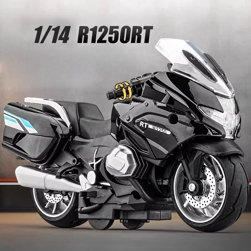 

Мотоциклетная модель 1:14 R1250RT H2R S1000RR V4S с подсветкой, инерционная, из сплава, коллекционная, подарок, литая под давлением