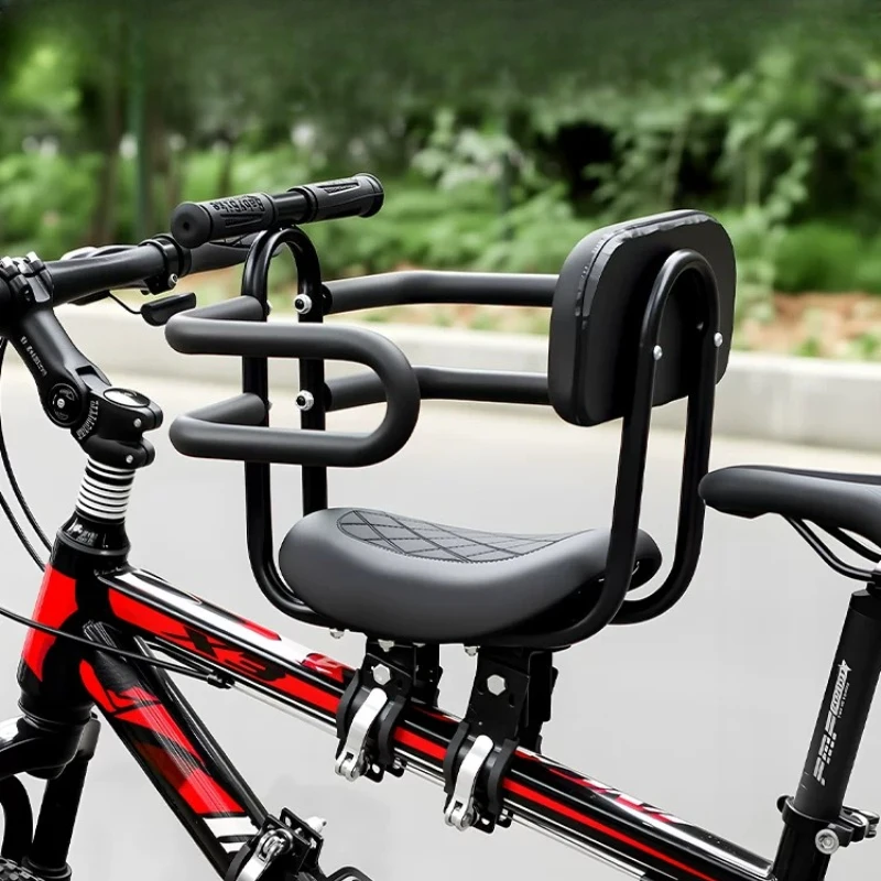 フロントマウントチャイルドバイクシートクイックリリース、マウンテンバイク24インチ、26インチ、275インチ対応、ベビー自転車シート、幼児用バイクシート