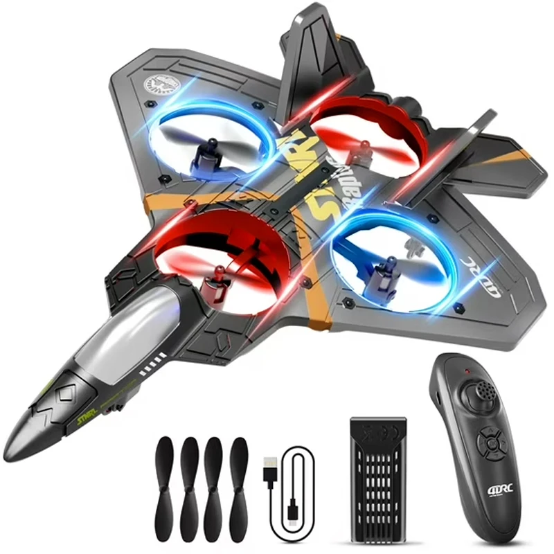 4DRC Drone V17 RC Aircraft Remote Control Foam Glider RC Glider Plane Fighter Hobby Airplane Toys for Kids Beginners Adults