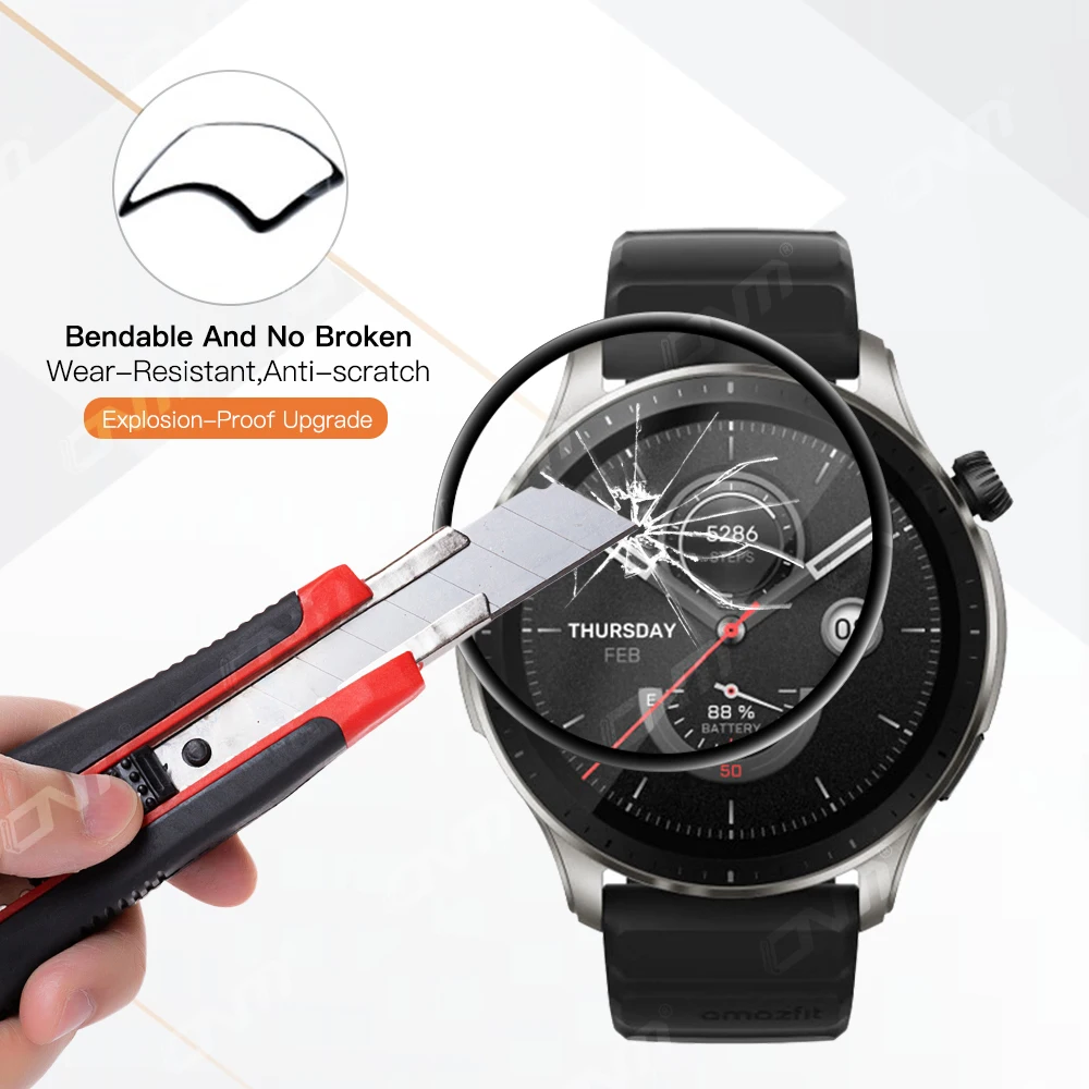 20D Full Screen Protector for Amazfit GTR4 GTR 4 Anti-scratch Protective Film Cover for Amazfit GTR 3 Pro Smart Watch Not Glass