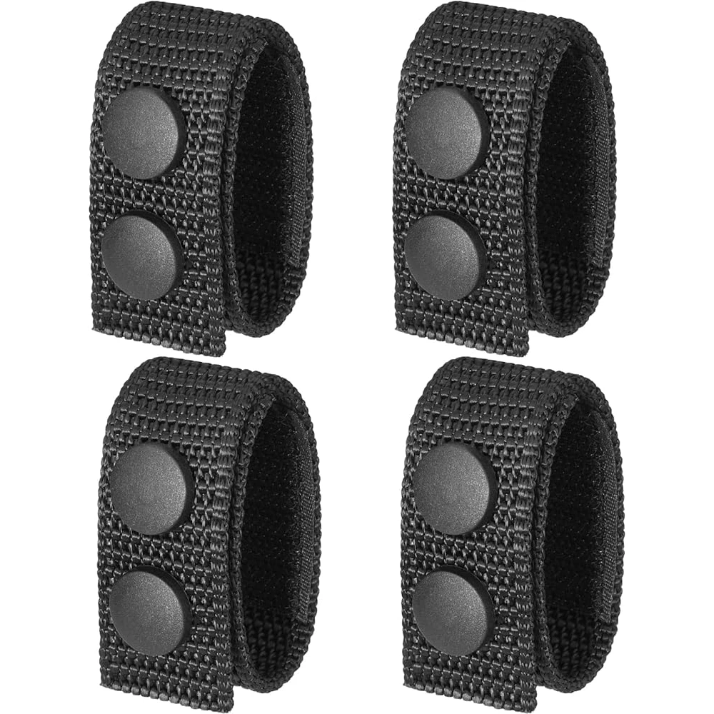 Nylon Tactical Duty Belt Keeper Webbing Belt Fixed Buckle Clip Loop 2-2.25'' Quick Release Double Snap Belt Equipment Accessorie