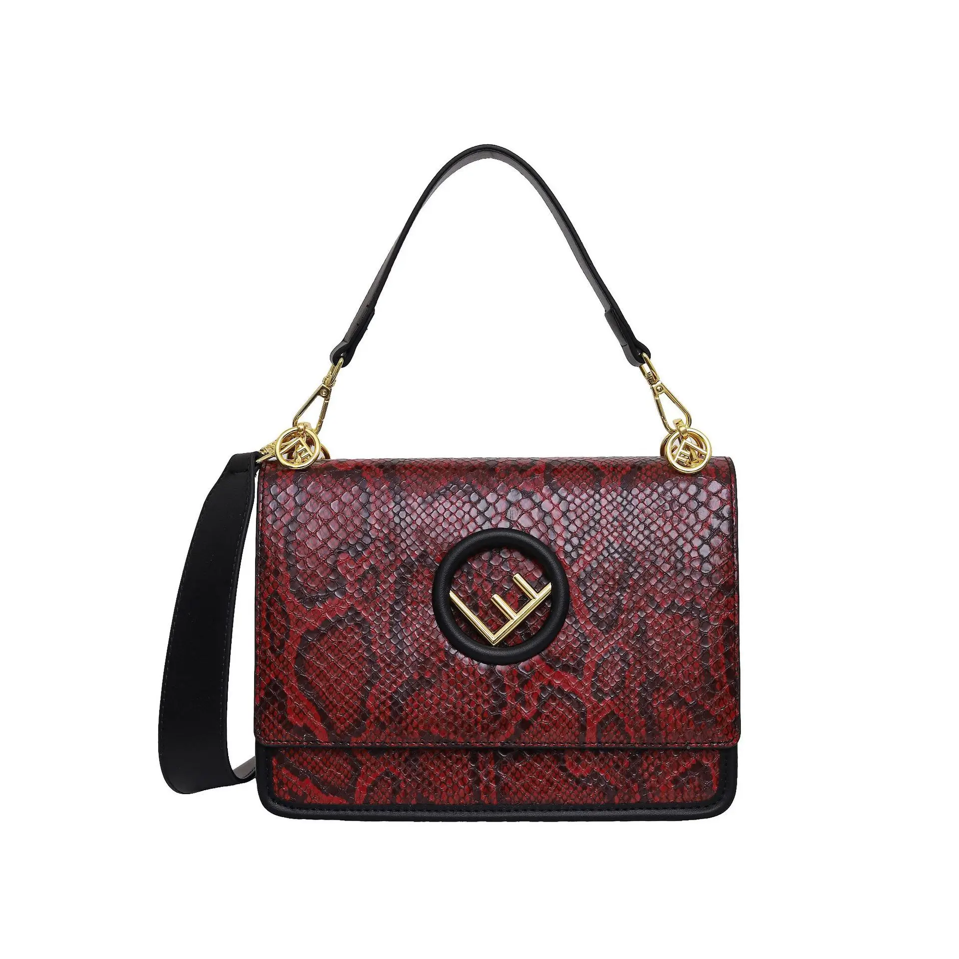 

​ Новинка 2023 года, женская сумка-коробка со змеиным принтом, слинг через плечо с цветными блоками, винтажная сумка через плечо для повседневного использования, шикарная и просторная ​