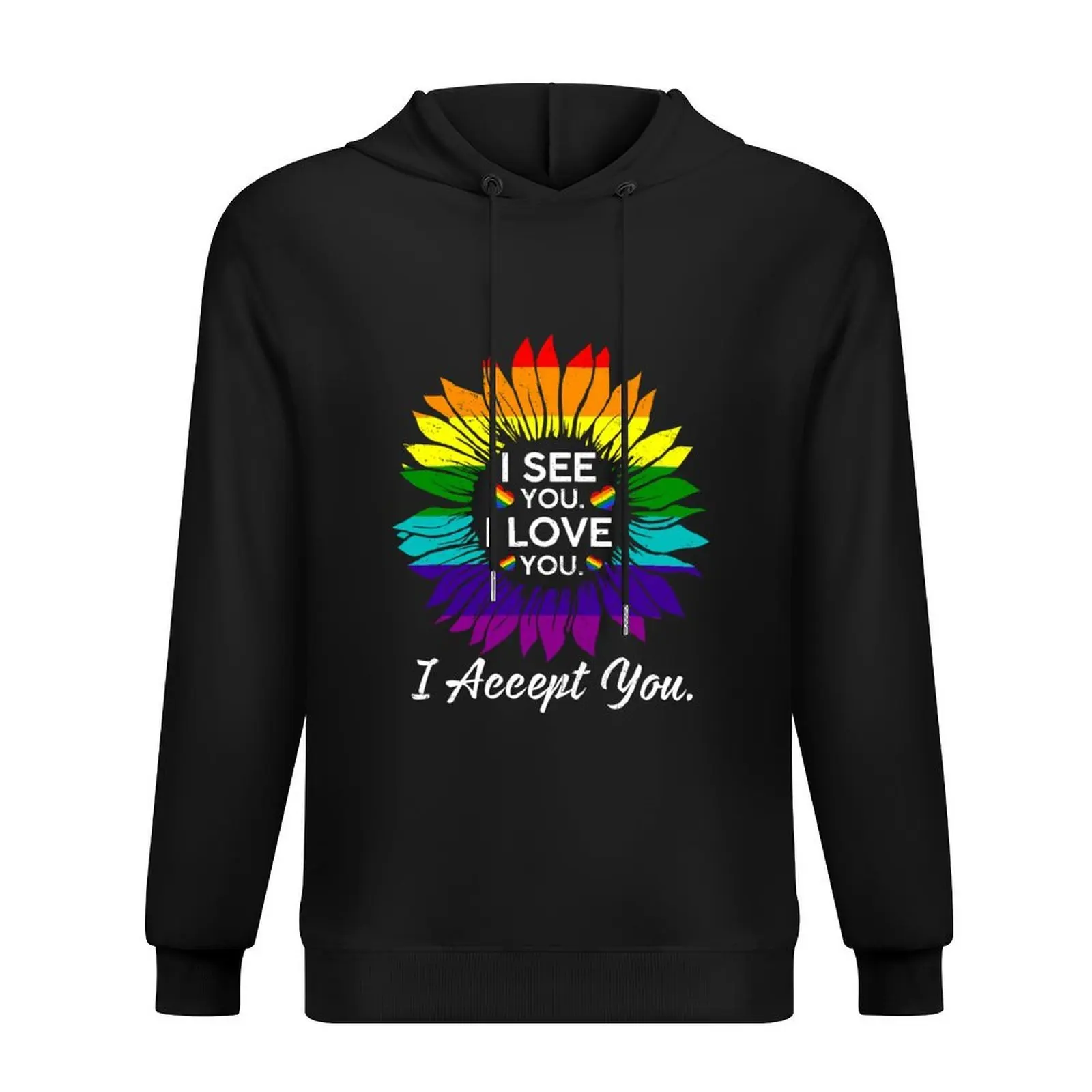 

LGBTQ Ally Gay Pride I See You Love I Accept You Hoodie anime clothing men wear autumn jacket men tracksuits