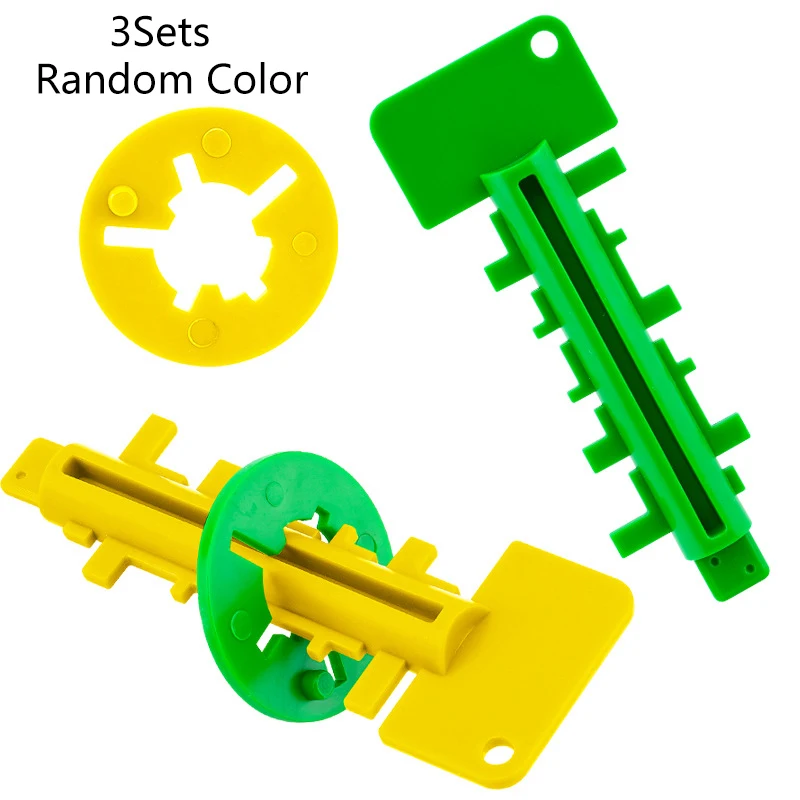 

3 шт. обучающие игрушки-головоломки для ключей для молодежи — красочные головоломки и интеллектуальные усилители, прочный пластик