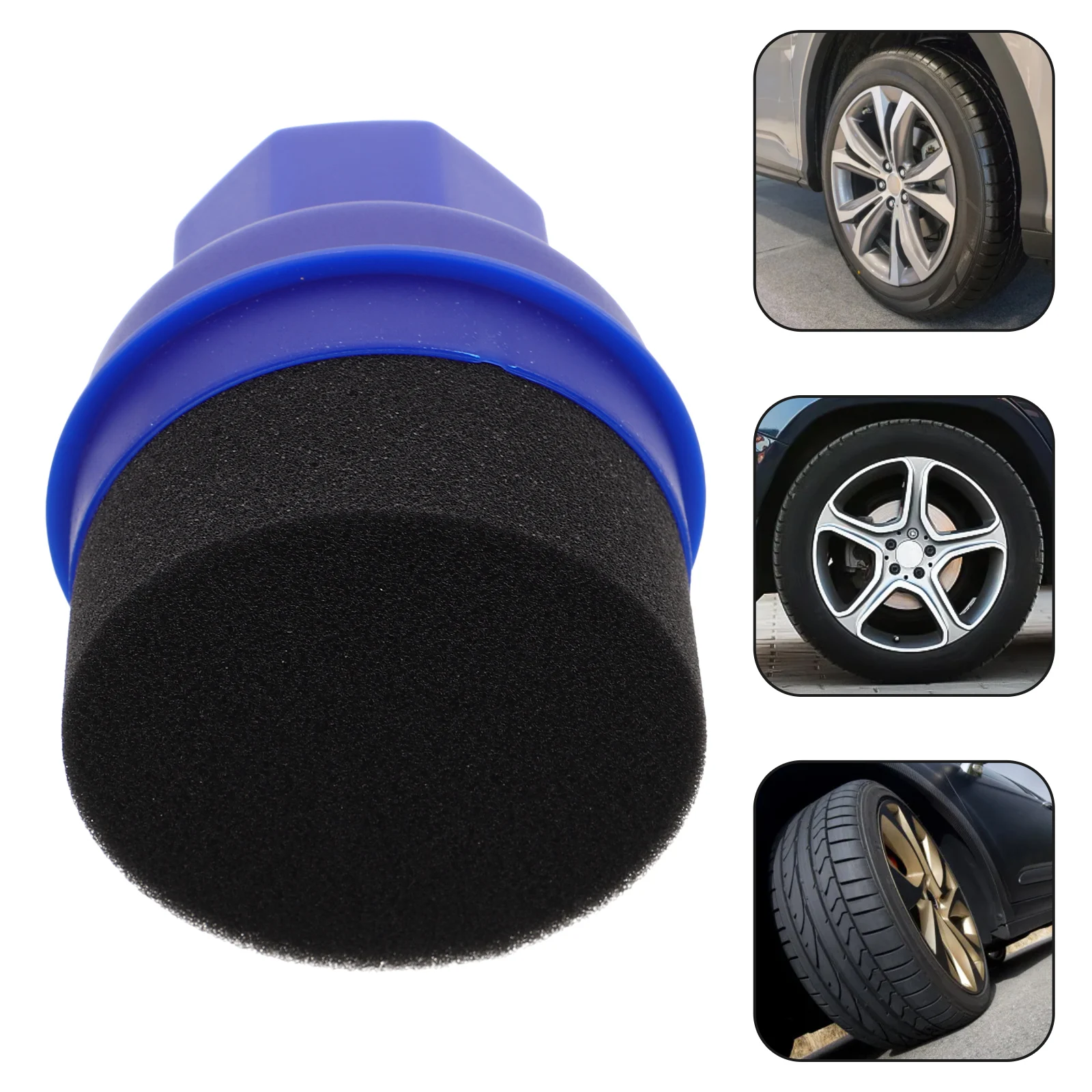 

High Density Shine Applicator With Lid Reusable Polishing Waxing Tool Portable Cleaning Brush For Maintenance Handheld Tire