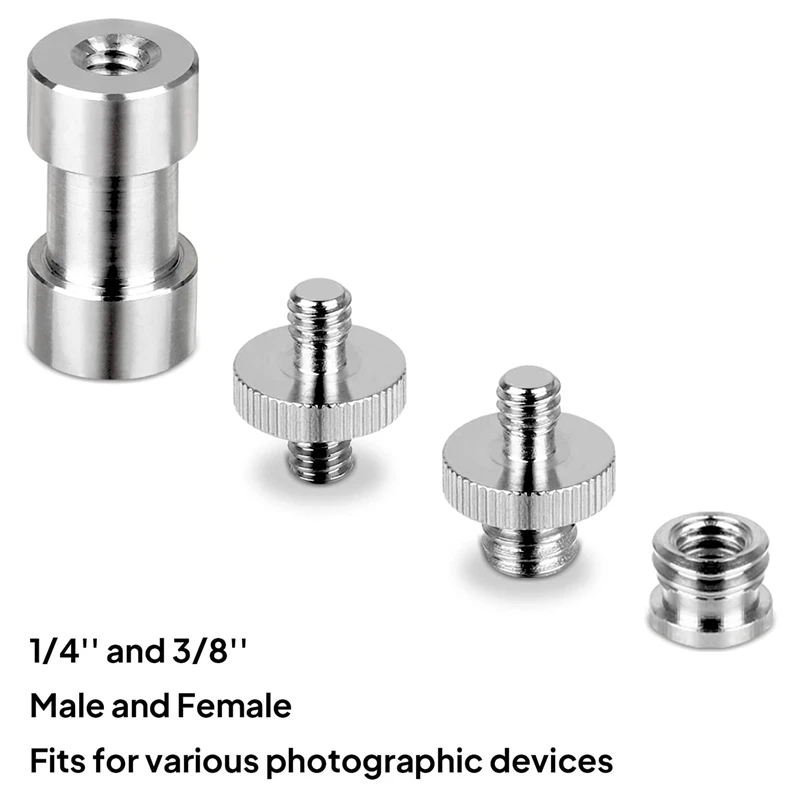 20PCS Camera Screw Set 1/4 To 1/4, 1/4 To 3/8 Screw Adapter Converter Threaded Screws Adapter Spigot Screw Mount Set