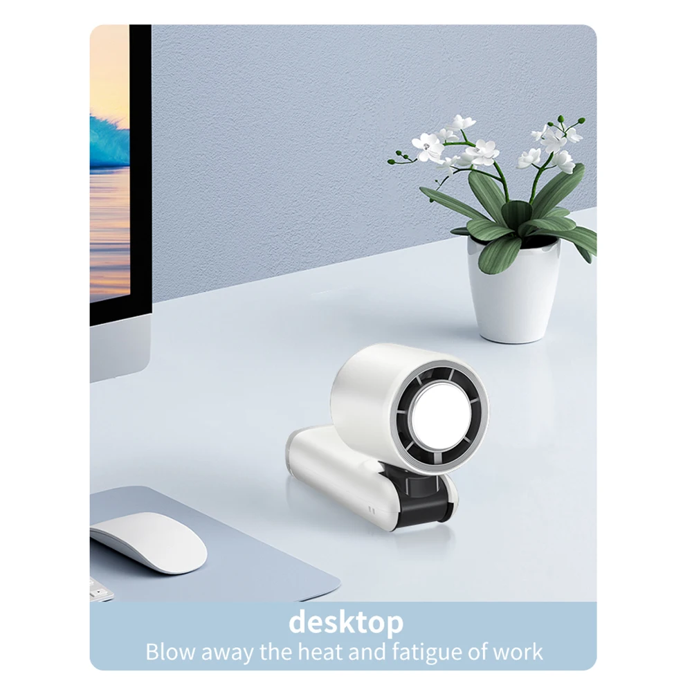 مروحة تبريد صغيرة للثلج في الهواء الطلق قابلة للطي مروحة محمولة تبريد صغيرة قابلة لإعادة الشحن 4000 مللي أمبير في الساعة تحكم مجاني مروحة توربو عالية السرعة