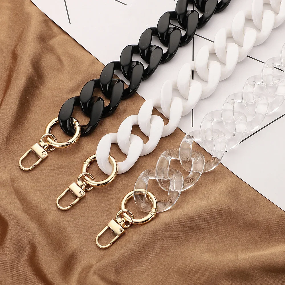 Handbag Chain Acrylic Shoulder Bag Strap for Women Purse Crossbody Bag Handles Resin Chain Belt Bag Part Accessories 40/60cm