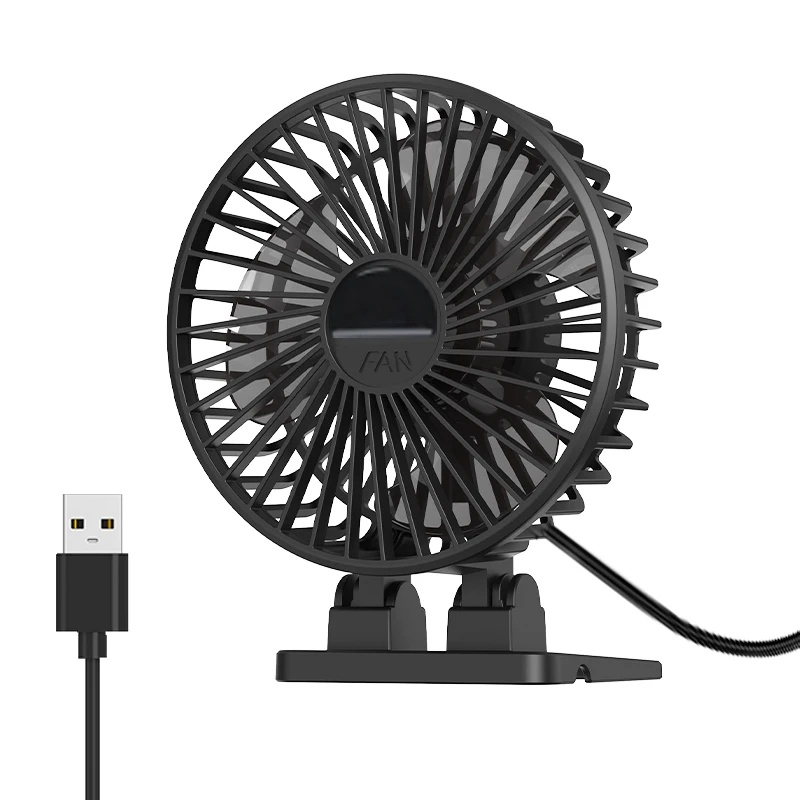 USB Desk Mini Portable Fan, 3 Speeds Cooling, Plug in Power, Rotation Strong Wind, Quiet Personal Small Fan for Home Office