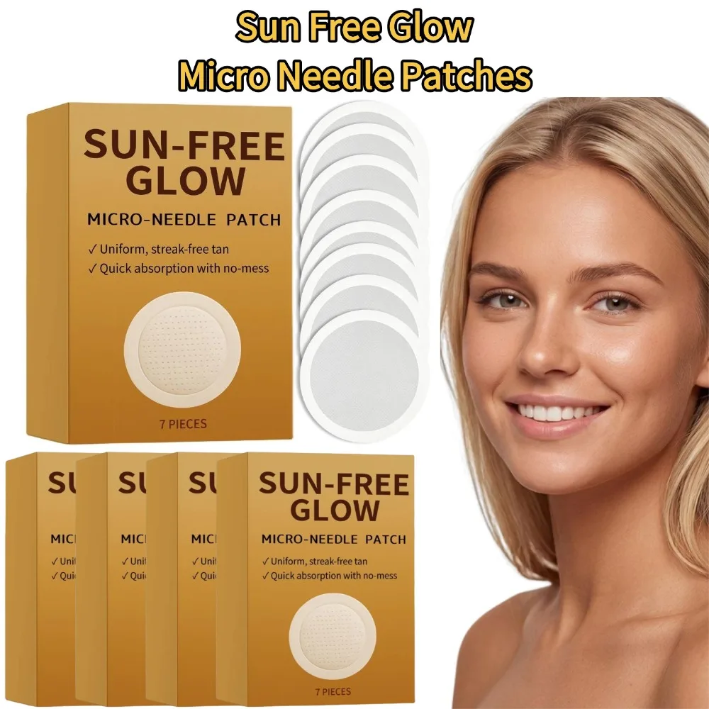 7Pcs Sun Free Glow Micro Needle Patches Set Advanced Tanning Microneedle Patches For Women Body Care Patches Personal Care Tools