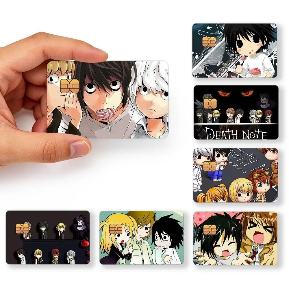 anime art d-death note chibi cute y2k Hot Sale Decor Exquisite Card Sticker for Debit Credit Bank Cards Skin Cover Gift Student