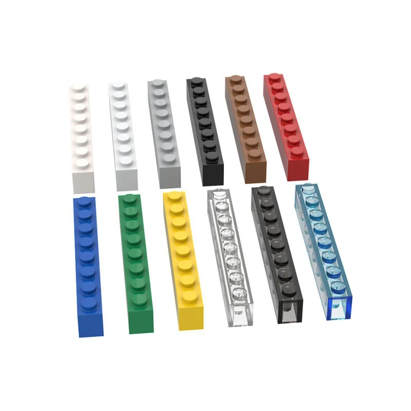 

10 шт. 1x8 кирпичей 3008 DIY аксессуары для сращивания игрушечные строительные блоки совместимые собирают частицы