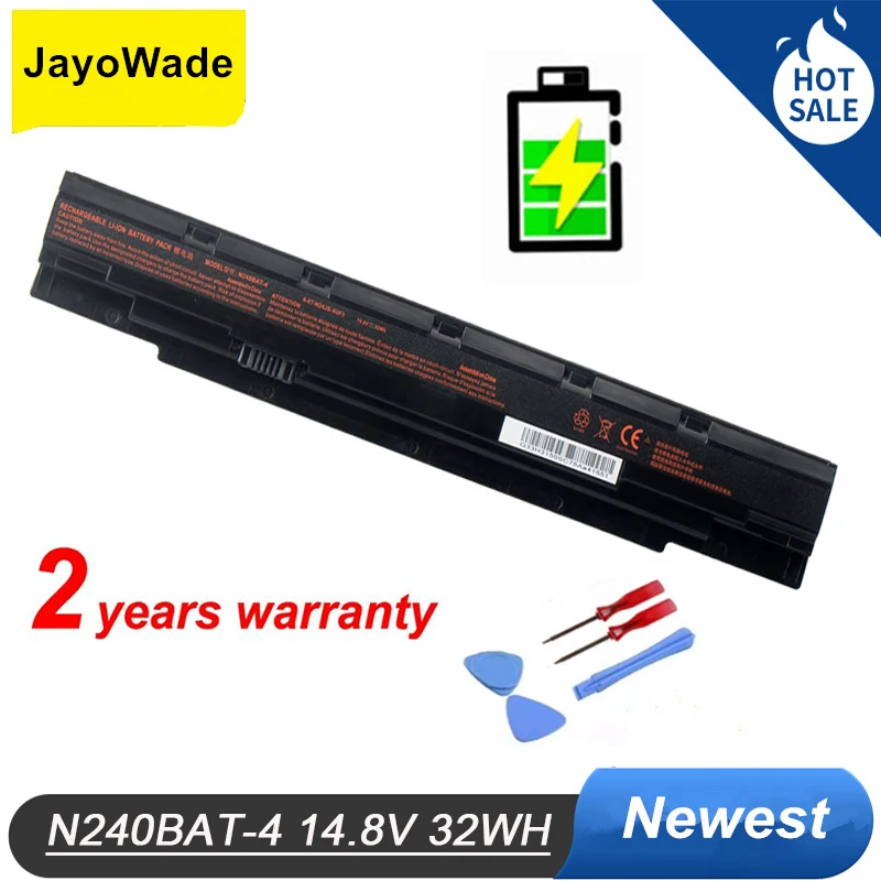 Factory 14.8V New N240BAT-4 Laptop Battery for CLEVO N250LU N250JU N240BU N240JU for Sager NP3240 6-87-N24JS-42L3 6-87-N24JS42L2