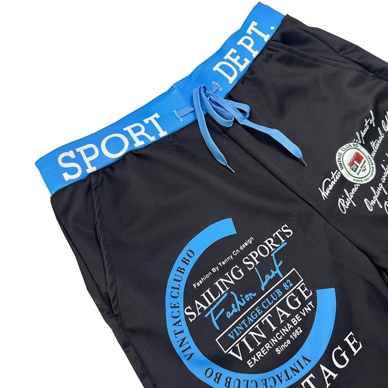 Pantaloni sportivi da uomo con stampa grafica a lettera Pantaloni da jogging hip-hop Pantaloni sportivi da allenamento Pantaloni da salotto casual in vita elastica