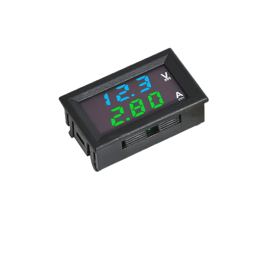 DC 100V 10A Pengukur Tegangan Volt Pengukur Amper Biru + Merah LED Amp Dual Digital Volt Meter Alat Ukur