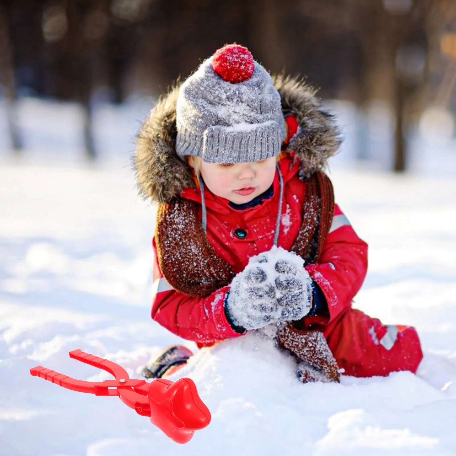 

Winter Clamp for Children - Round Shape Snow Maker Tool for Outdoor Fun, Mud Mixing, Sand Crafting - Strong Plastic