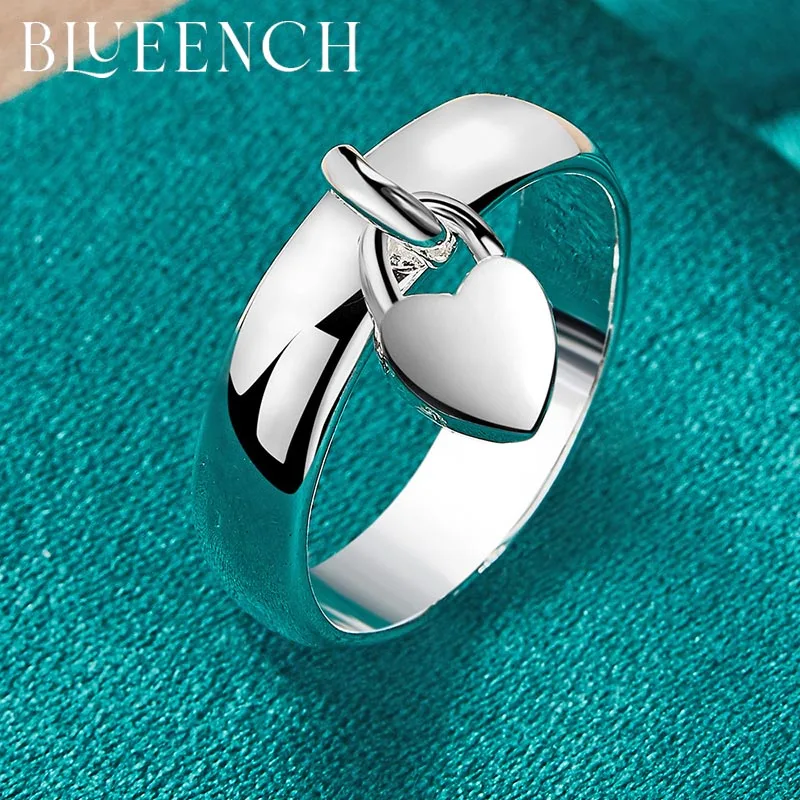 

Blueench 925 Sterling Silver Love Pendant Ring For Women Proposal Wedding Party Romantic Fashion Temperament Jewelry