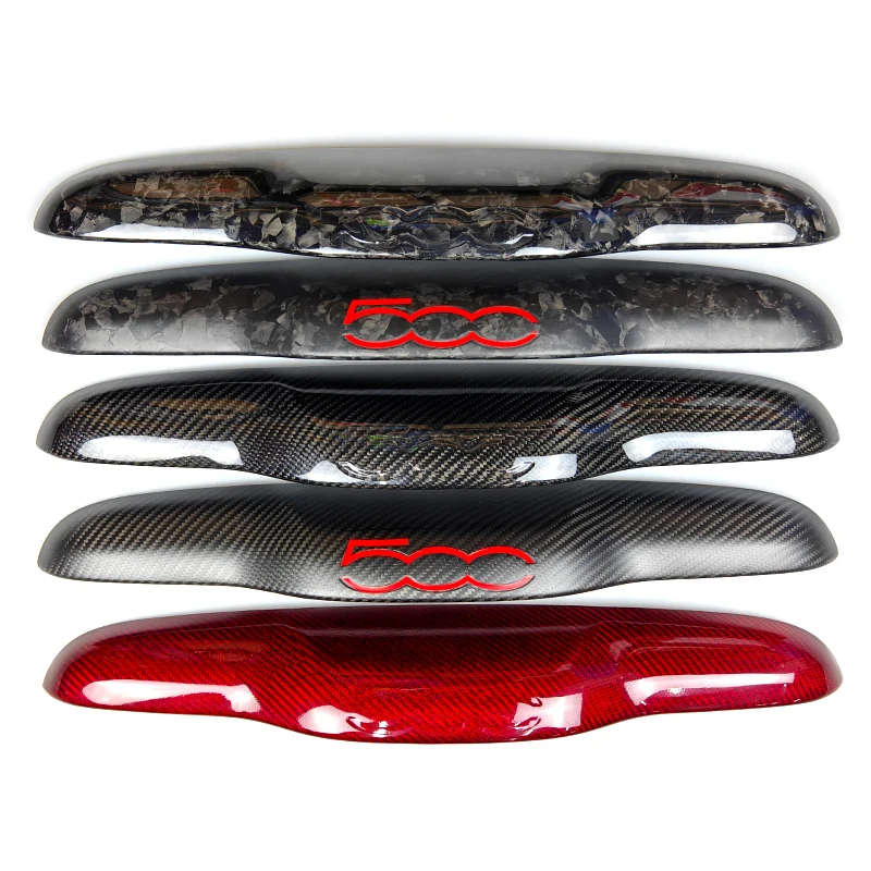 

Brand New Carbon Fiber Material Boot Handle Cover Tailgate Lid Accessories Part For Fiat 500 595 695 Abarth USA Version Only