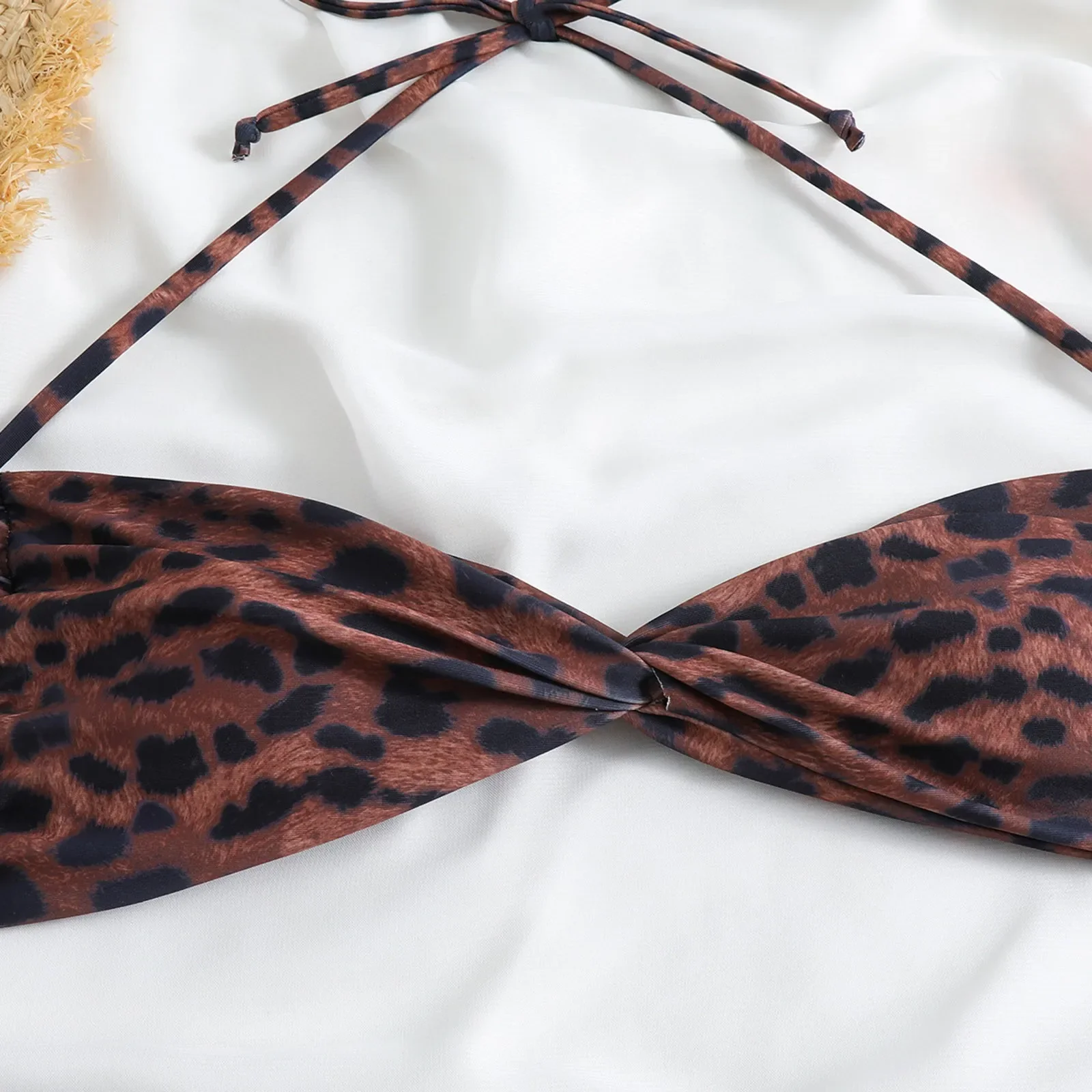 Halter Bodysuit Push Up Swimsuit Women's Two Piece Vintage Swimwear Vintage Pleated swimwear for women tummy control 2 piece