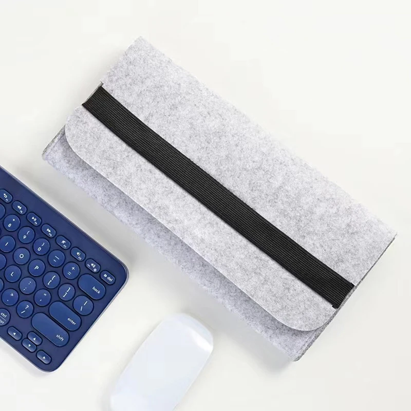 K380 K480 Keyboard Storage Bag Case Wool Felt Keyboard Sleeve Cover Portable Handbag Carrying Pouch Keyboard Accessories