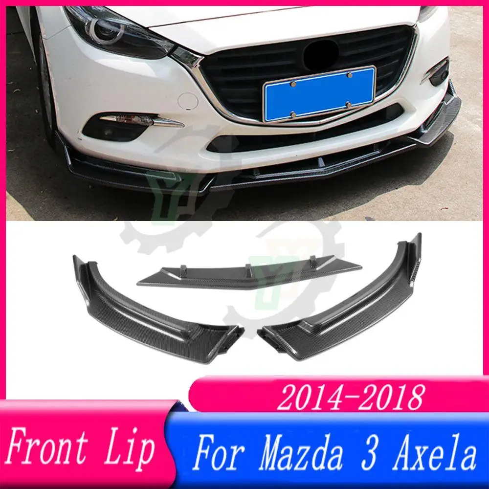 

3 шт., сплиттер-диффузор для переднего бампера автомобиля Mazda 3 Axela 2014 2015-2019 2020-2021