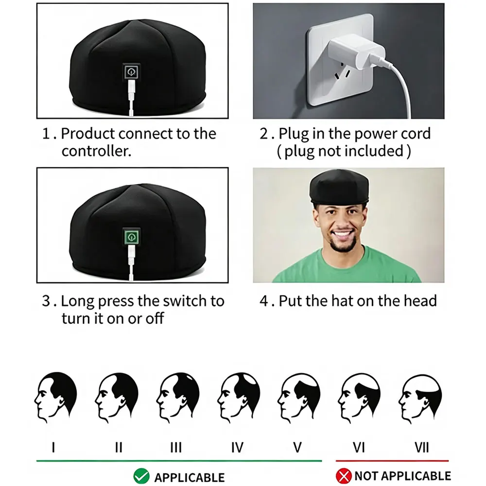 NIR Infra Therapy Helmet Cap 660nm 830nm Phototherapy Device Hair Growth Regrowth Targeting Head Infrared LED Red Light Hat - view 6