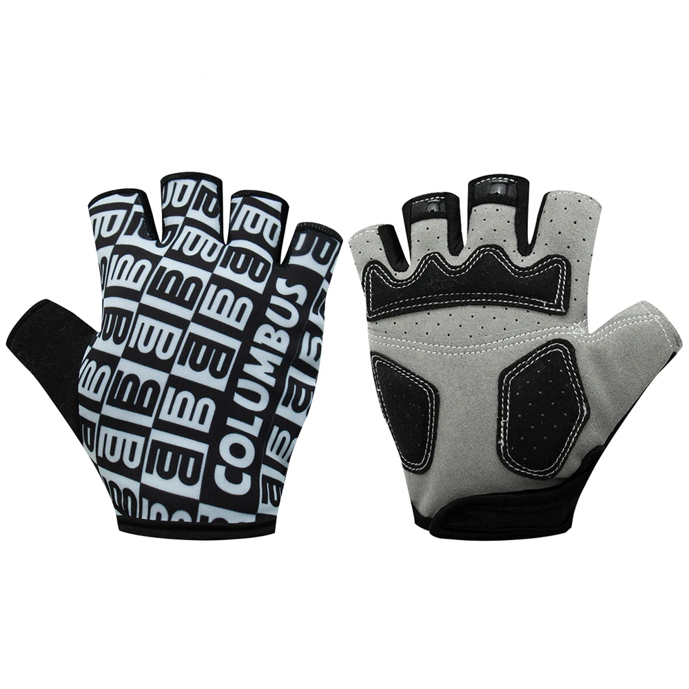 Retro Cycling Gloves Half Finger Breathable Wear Resistant Sports Gloves Unisex Classic team Bike Gloves