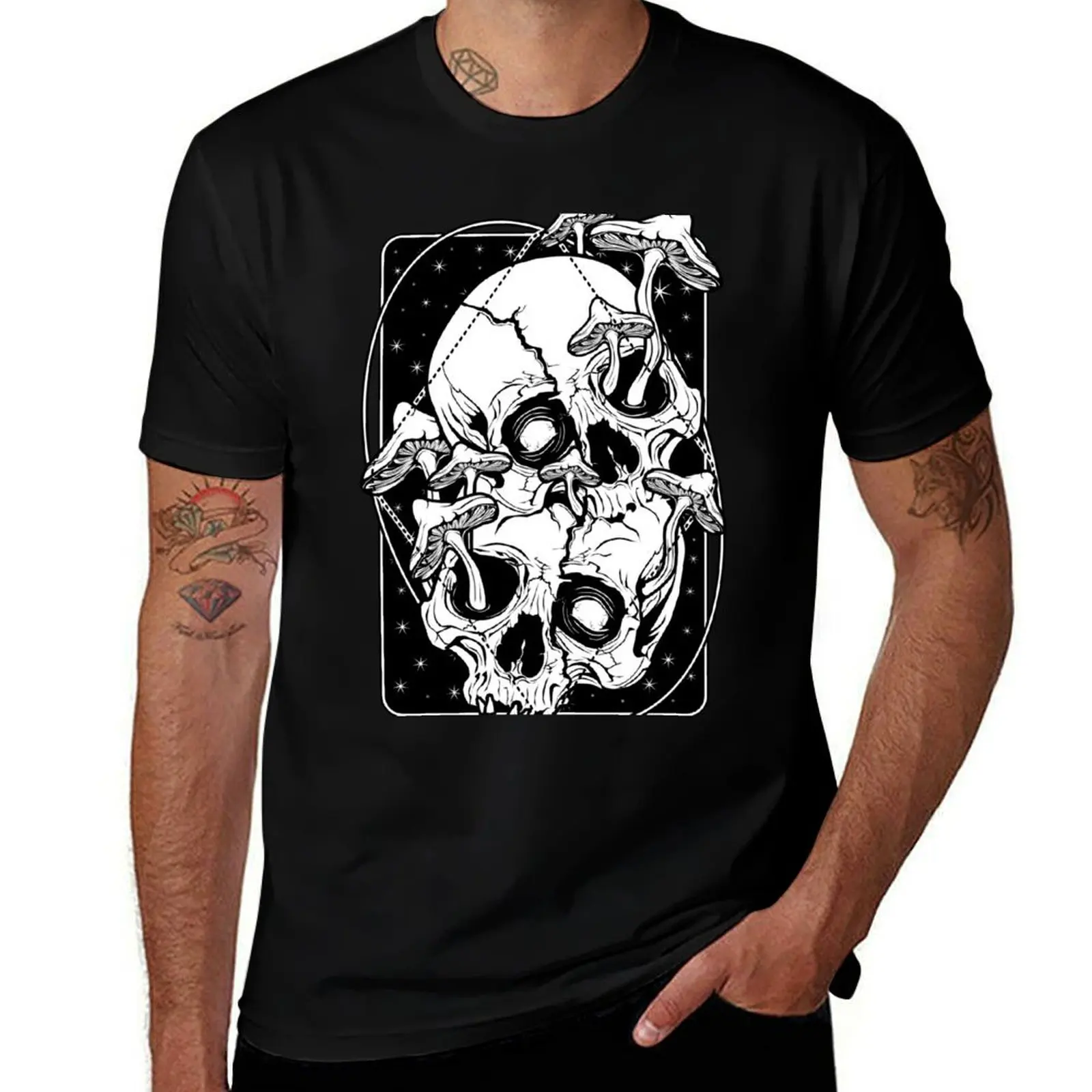 

Overgrown - mushrooms gone wild T-Shirt man graphic t shirt t shirts for man slim fit men t shirt cotton 100% T-shirt