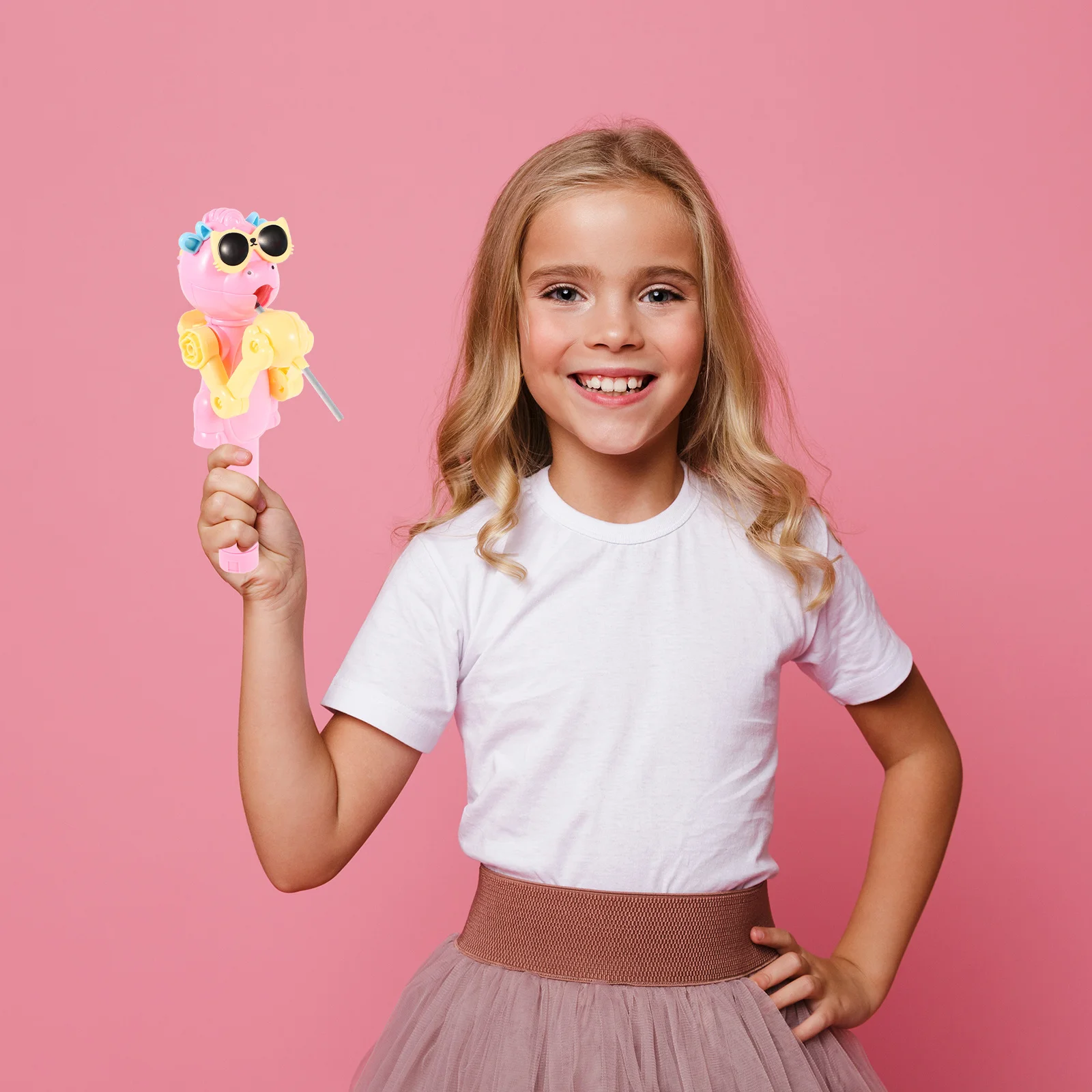 2 szt. Kreatywny uchwyt na lizaki w kształcie robota dinozaura, mały przenośny pojemnik na słodycze, oryginalny prezent na imprezę, żart, upominek na festiwal, gadżet.