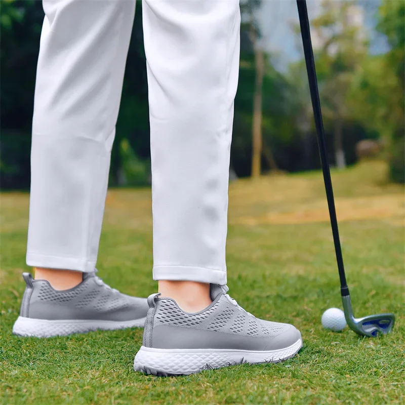 Buty golfowe dla mężczyzn oddychające antypoślizgowe tenisówki do golfa trawiasta buty do gry w golfa męskie buty sportowe tenisowe