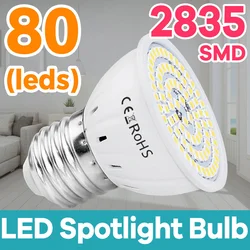 E27 E14 LED Lamp SMD 2835 220V Corn Light Bulb 48 60 80 LEDs Energy Saving Lamp LED Chandelier Lighting GU10 GU5.3 B22 MR16