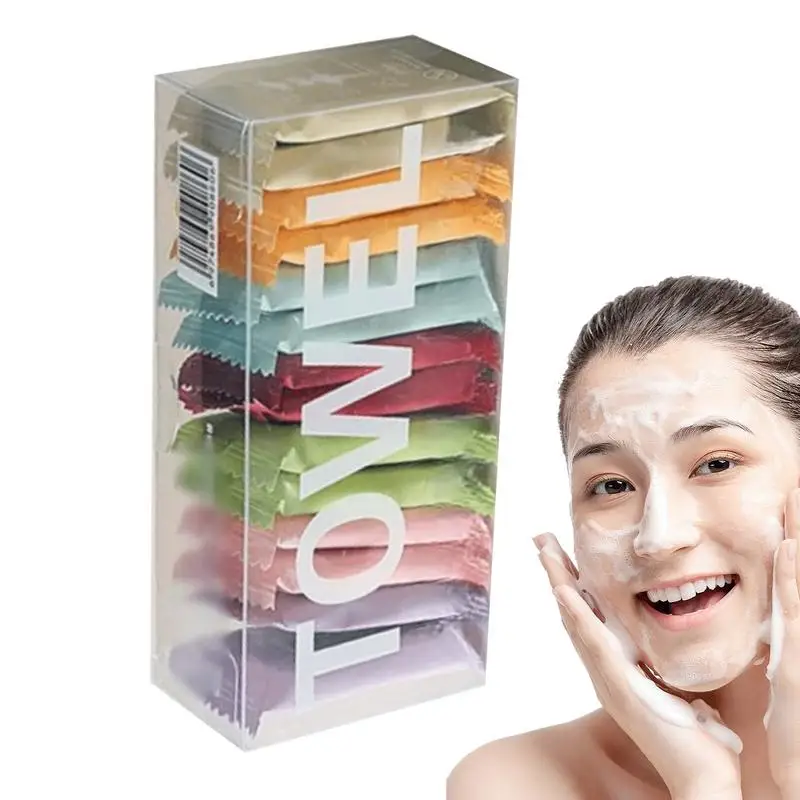 

14pcs Box Disposable Washcloth Clean Portable Travel Towel Thickened Compressed High Absorption Face Cleansing Square Towel