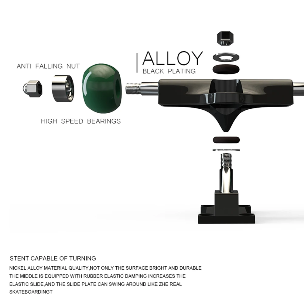 Mini skateboard professionale con dita, tastiera in legno d'acero, novità, giocattolo sensoriale antistress, regalo divertente