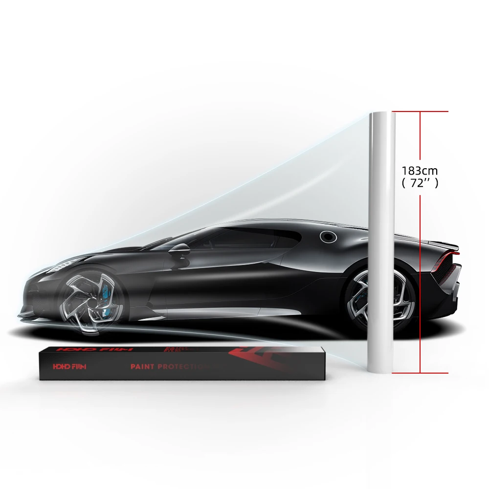 

WIDEST 72inch Yellowing Scratch Auto Body Wrap Self Healing Self Adhesive 183cm Width PPF TPU Paint Protection Film
